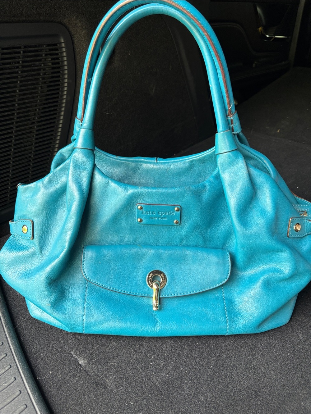 kate spade turquoise leather shoulder bag
